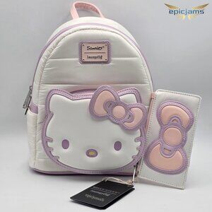 Loungefly Sanrio Exclusive Hello Kitty Quilted Texture Mini Backpack Set
